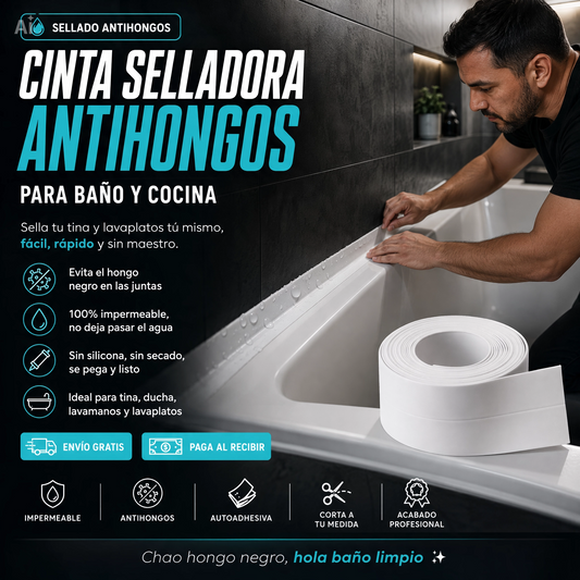 Cinta Selladora Antihongos para Baño y Cocina