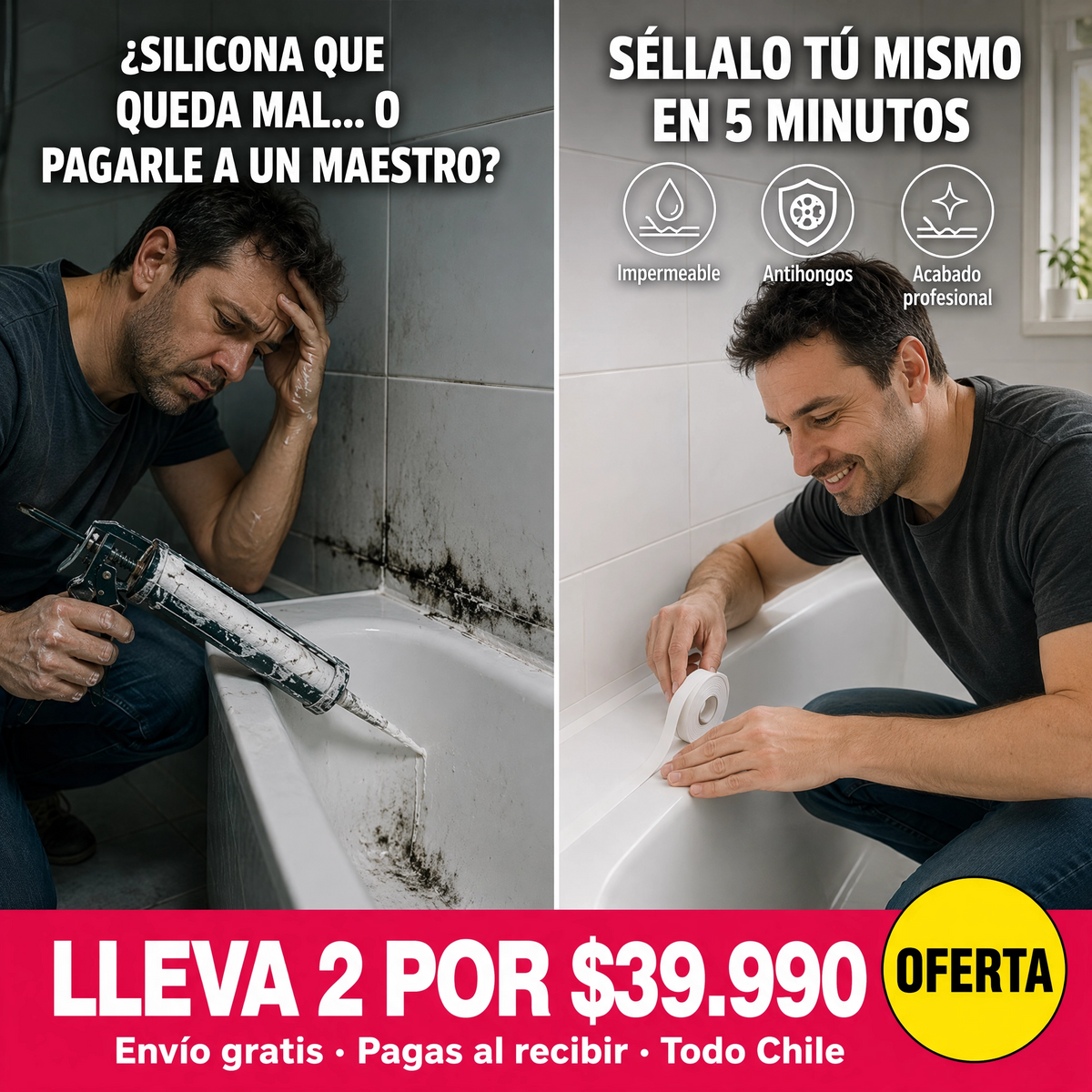 Cinta Selladora Antihongos para Baño y Cocina